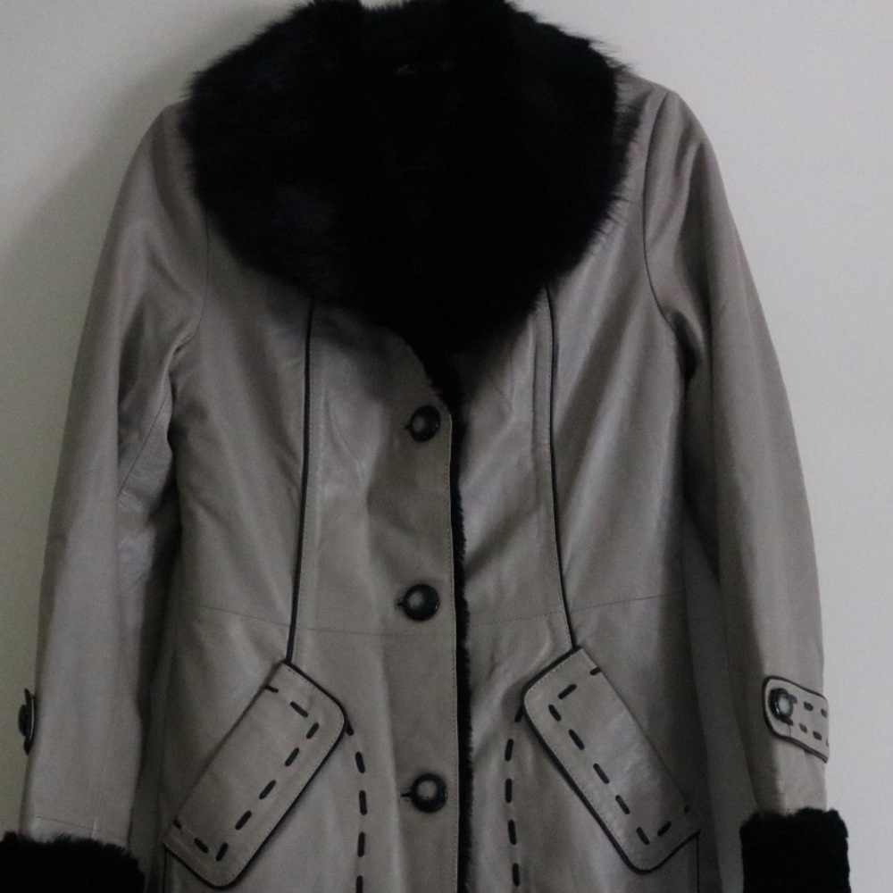 Leather coat